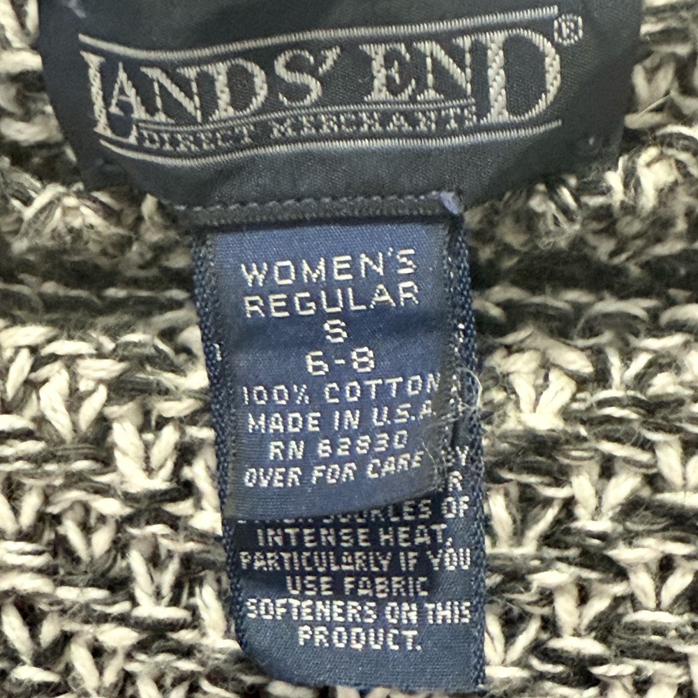 Lands' End Men's marled knit Crewneck Sweater S - Picture 2 of 7